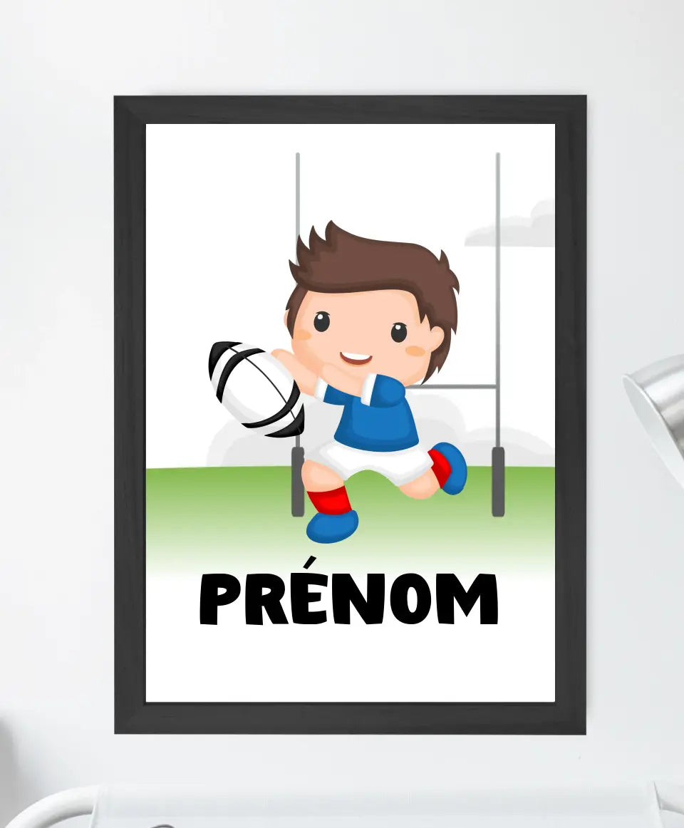 Cadeau rugby personnalisé avec prénom pour enfant
